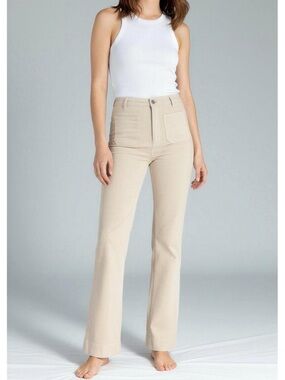 ROUJE PARIS Belleville Jeans, Cream, 28”